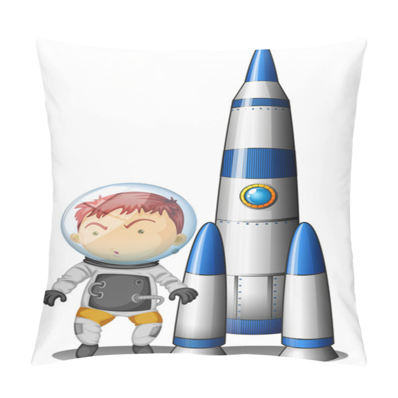 Personality  A Boy Beside The Rocket Pillow Covers