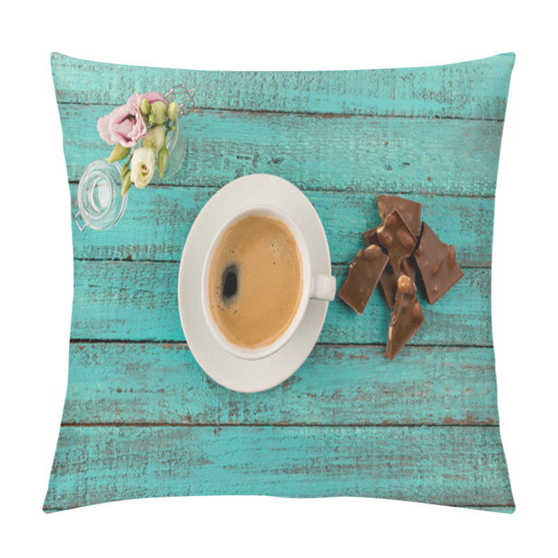 Personality  Coffee Mug Steam And Flowers On Table Pillow Covers