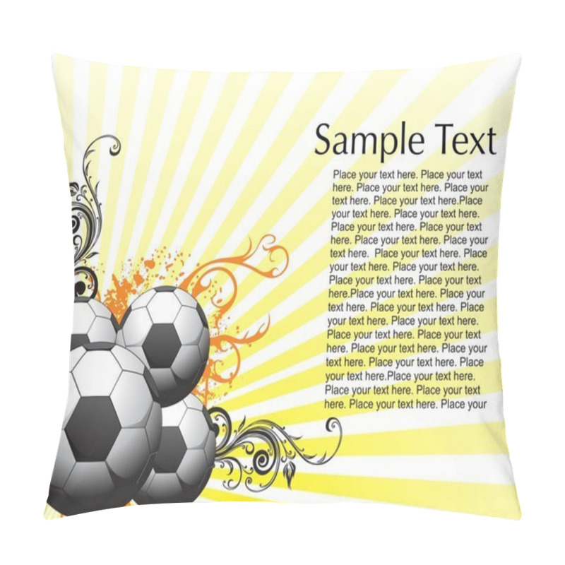 Personality  Floral Background With Football Pillow Covers