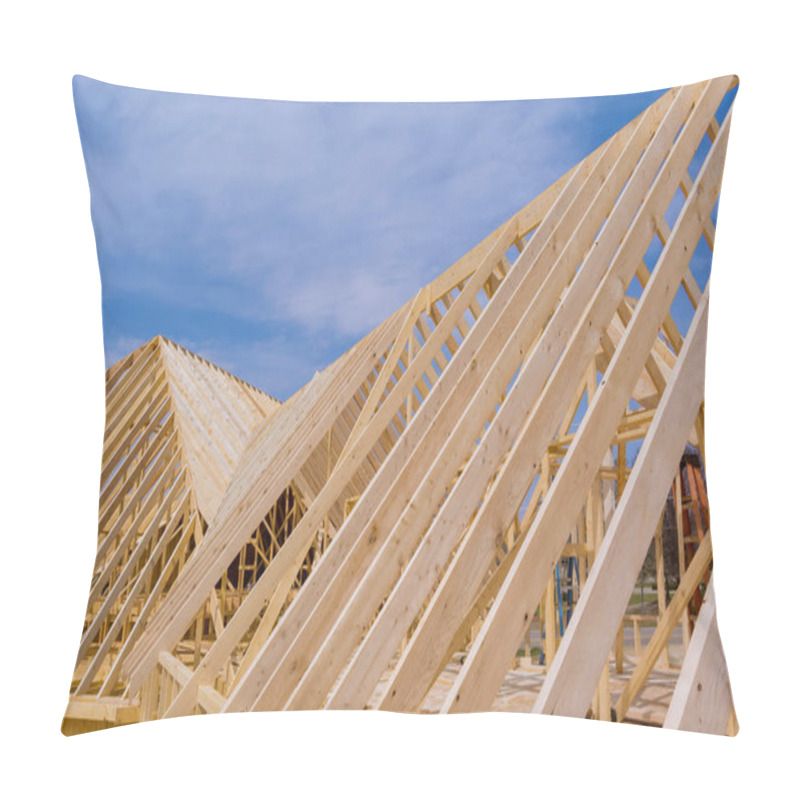 Personality  The Construction Of Wooden Roof A Wooden Roofing Overlap Construction. Pillow Covers