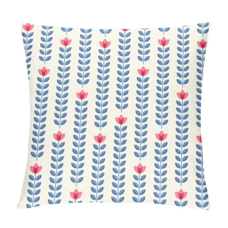 Personality  Retro Floral Pattern, Geometric Seamless Flowers Pillow Covers