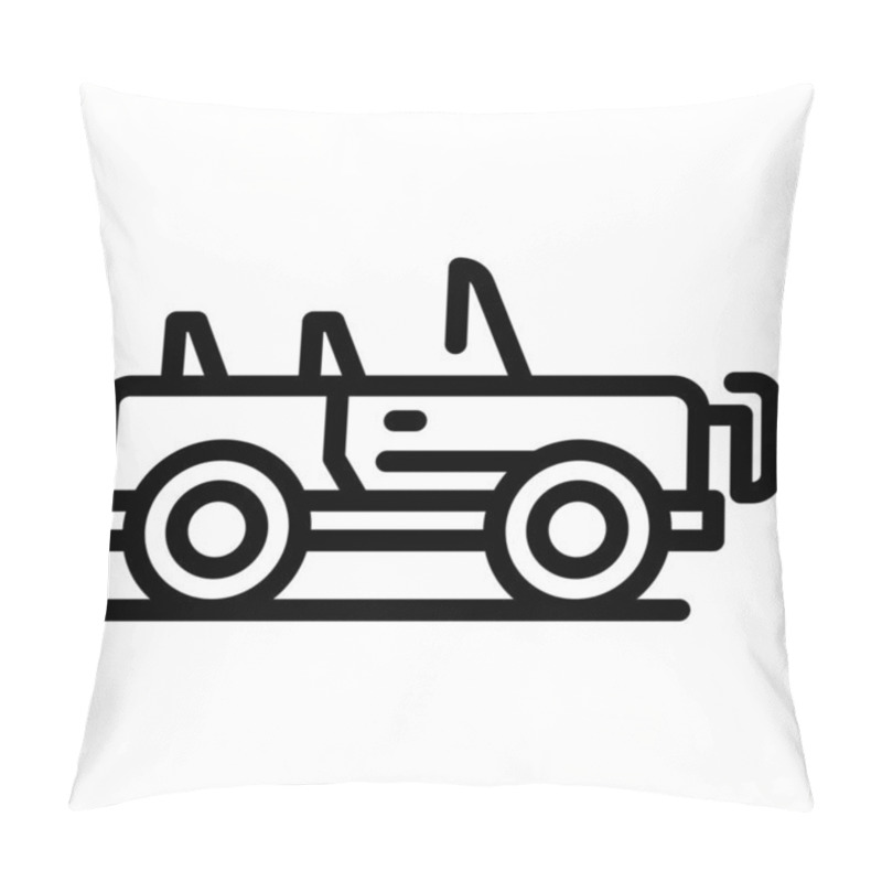 Personality  Safari Automobile Icon, Outline Style Pillow Covers