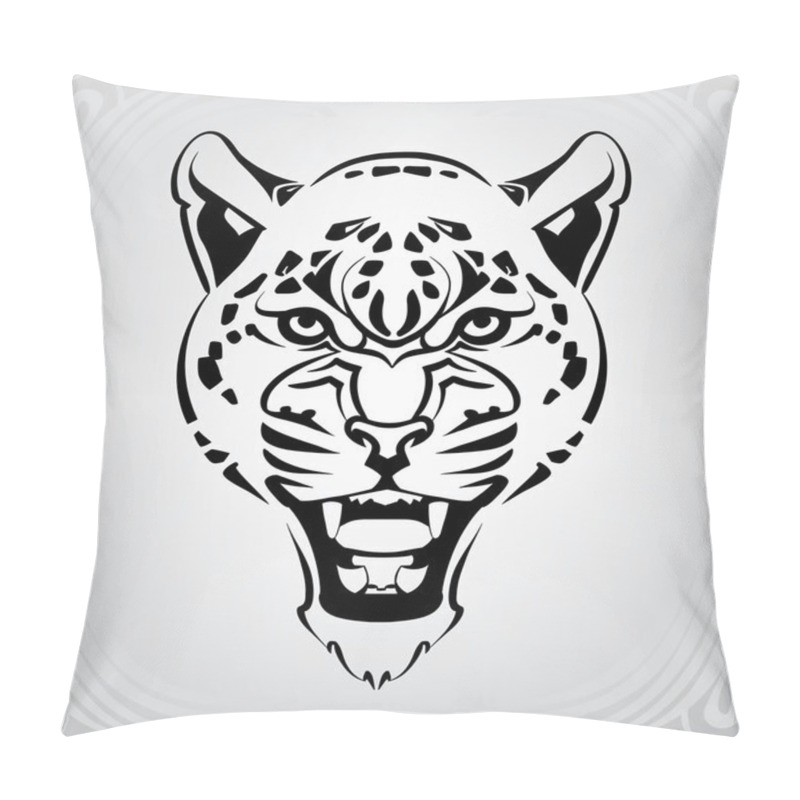 Personality  Stylized Head Of Leopard Pillow Covers