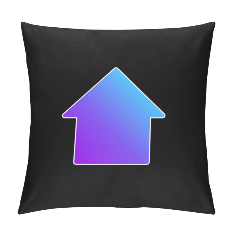 Personality  Big Upload  Arrow Blue Gradient Vector Icon Pillow Covers