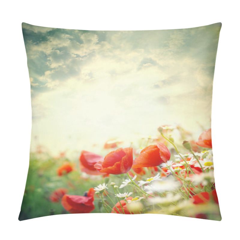 Personality  Poppy Flowers Pillow Covers