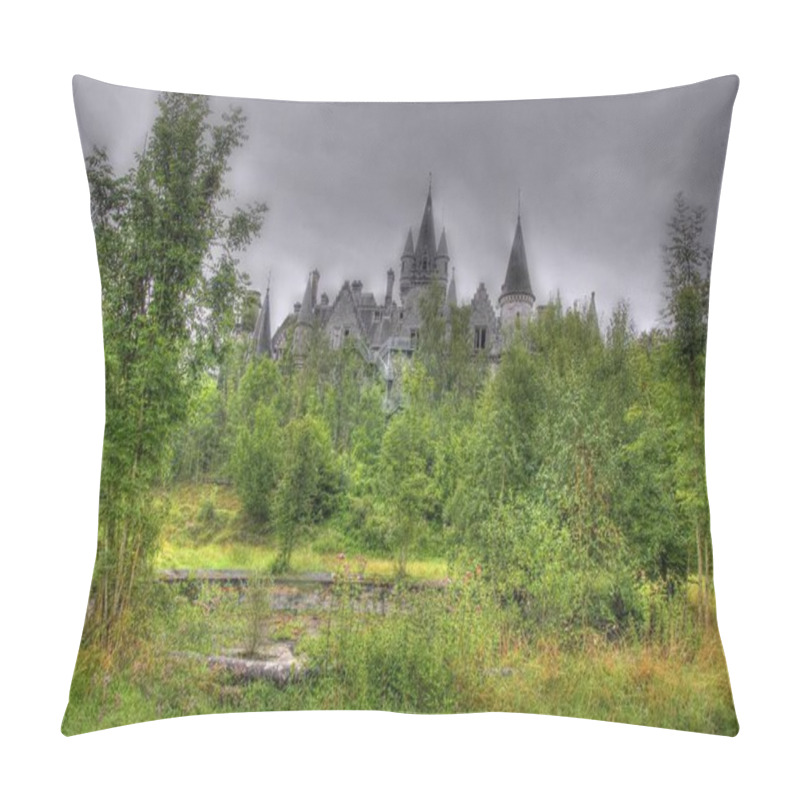 Personality  Abandoned Castle In Belgium, Celles. Miranda Castle (Noisy Castle) Pillow Covers