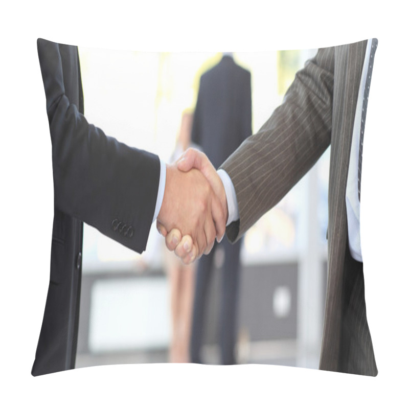 Personality  Business Men Closing Deal With A Handshake Pillow Covers