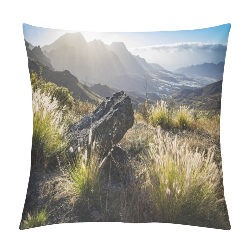 Personality  View On Mountains Of Gran Canaria Island, Spain Pillow Covers