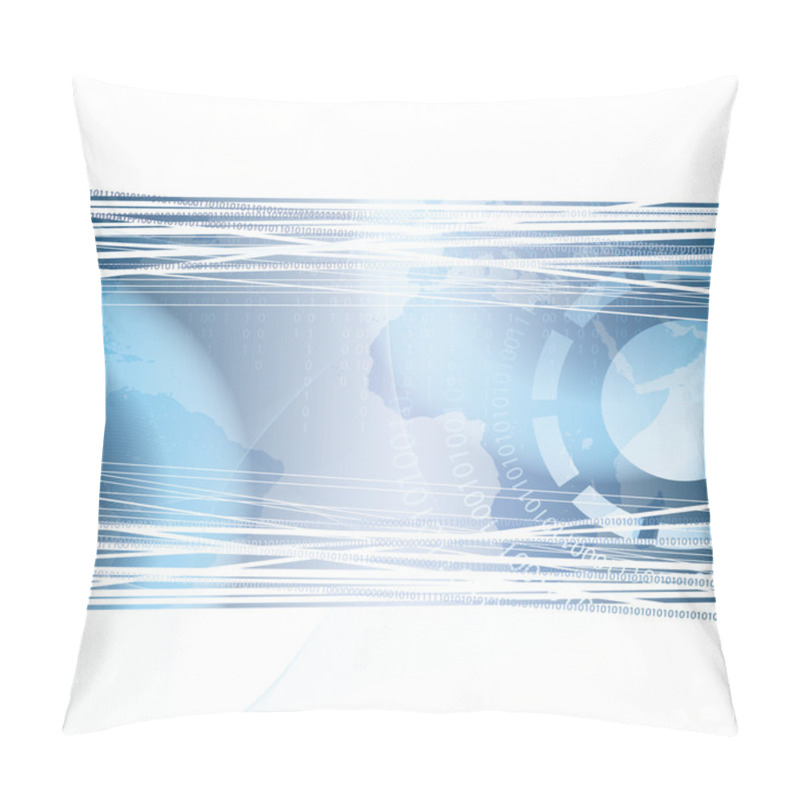 Personality  Abstract Tech Binary Background Pillow Covers