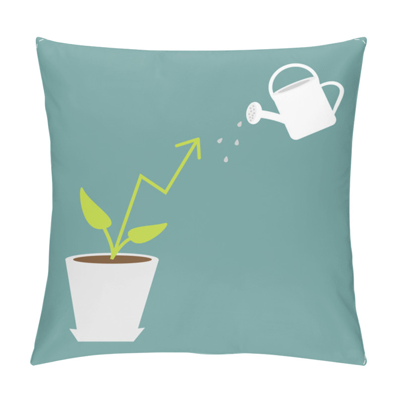 Personality  Diagram Arrow Plant And Watering Can Pillow Covers