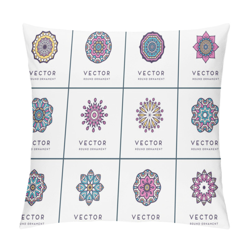 Personality  Ornament Beautiful  Card With Mandala. Pillow Covers