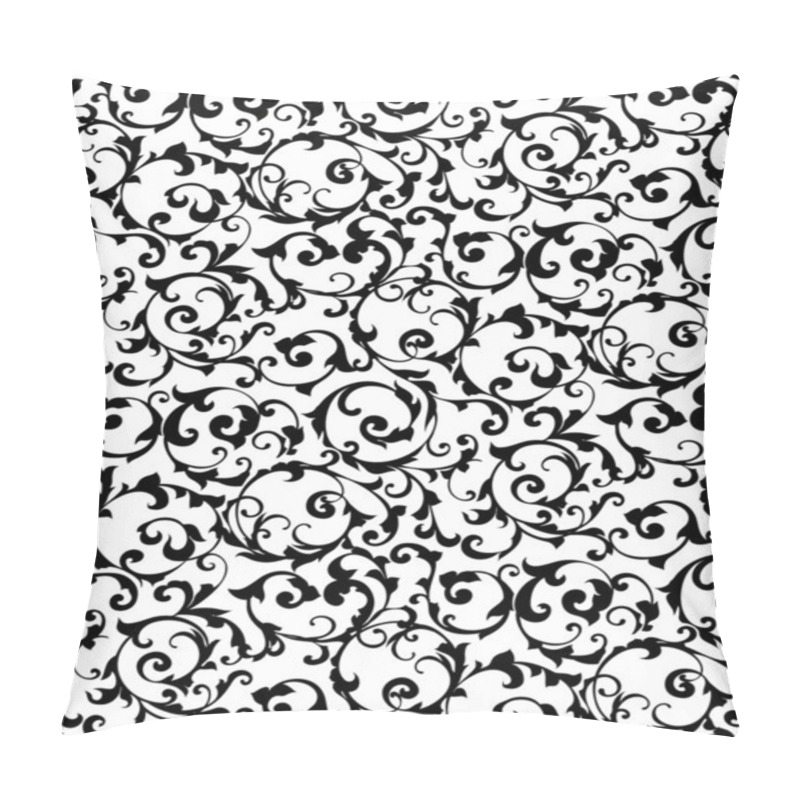 Personality  Black Seamless Pattern, Vector Silhouette Pillow Covers