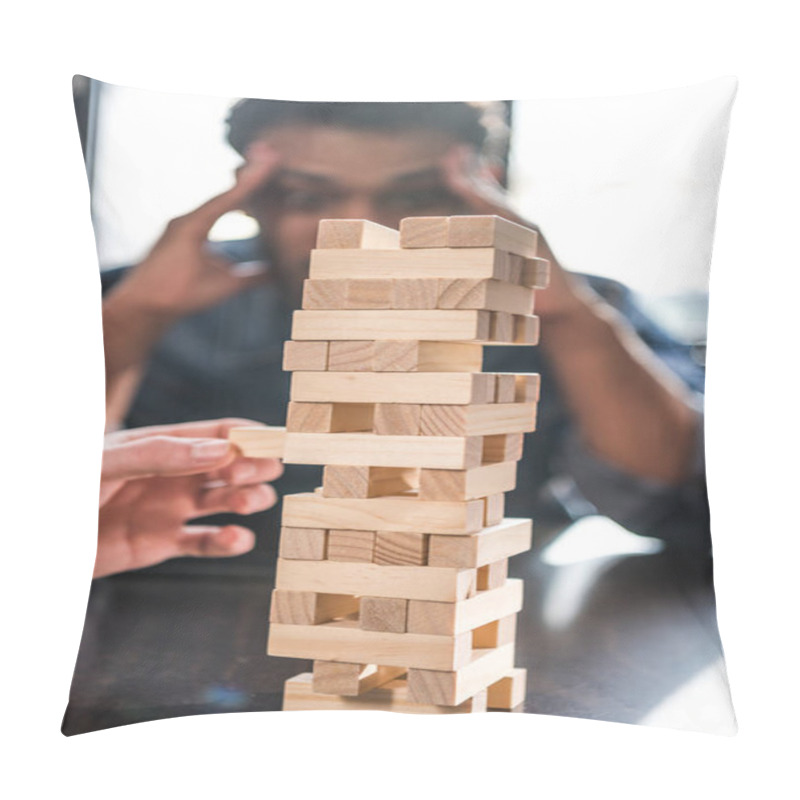 Personality  Friends Playing Jenga Game Pillow Covers