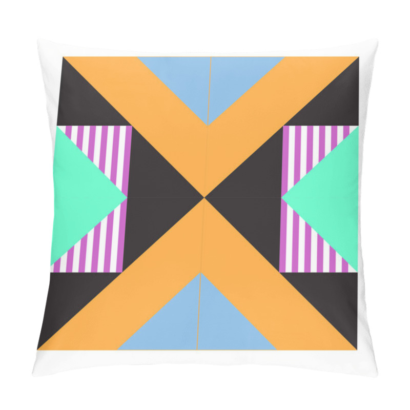 Personality  Trendy Geometric Kaleidoscope Elements Memphis Greeting Cards Design. Retro Style Texture, Pattern And Elements. Modern Abstract Design Poster And Cover Template Pillow Covers