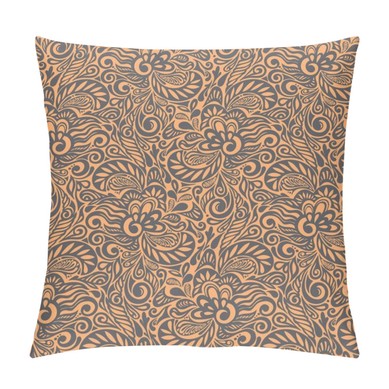 Personality  Seamless Abstract Curly Floral Pattern Pillow Covers