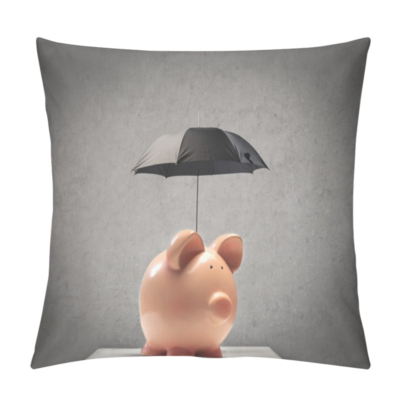 Personality  Piggy With An Umbrella Pillow Covers