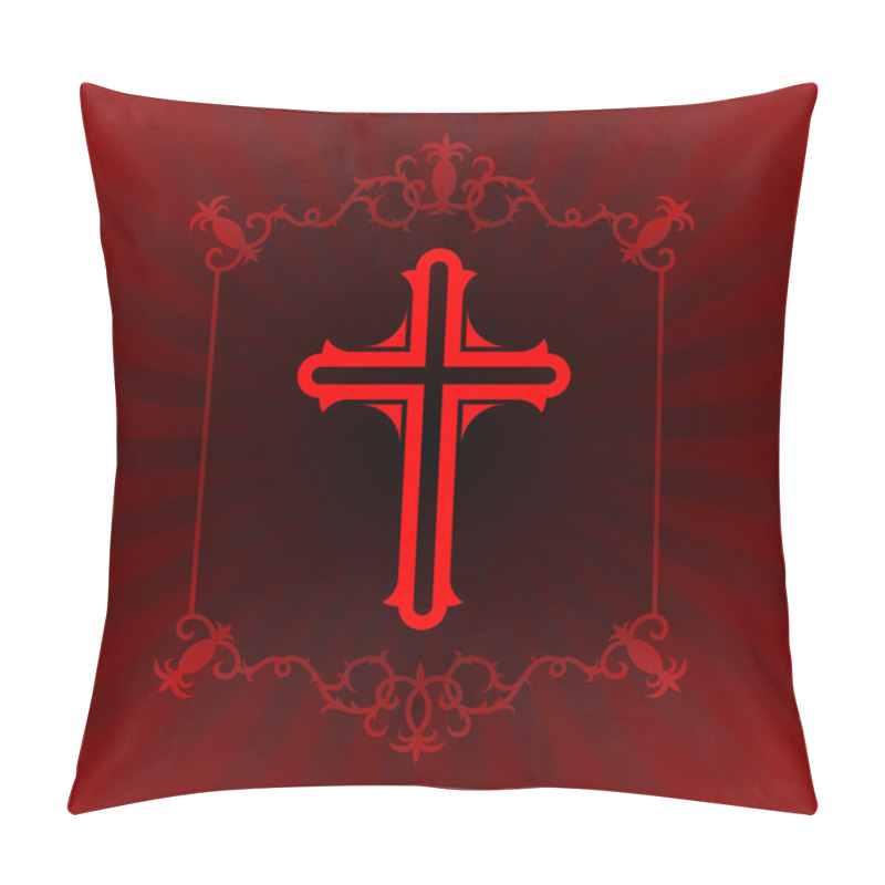 Personality  Christian Cross Glowing Background Pillow Covers