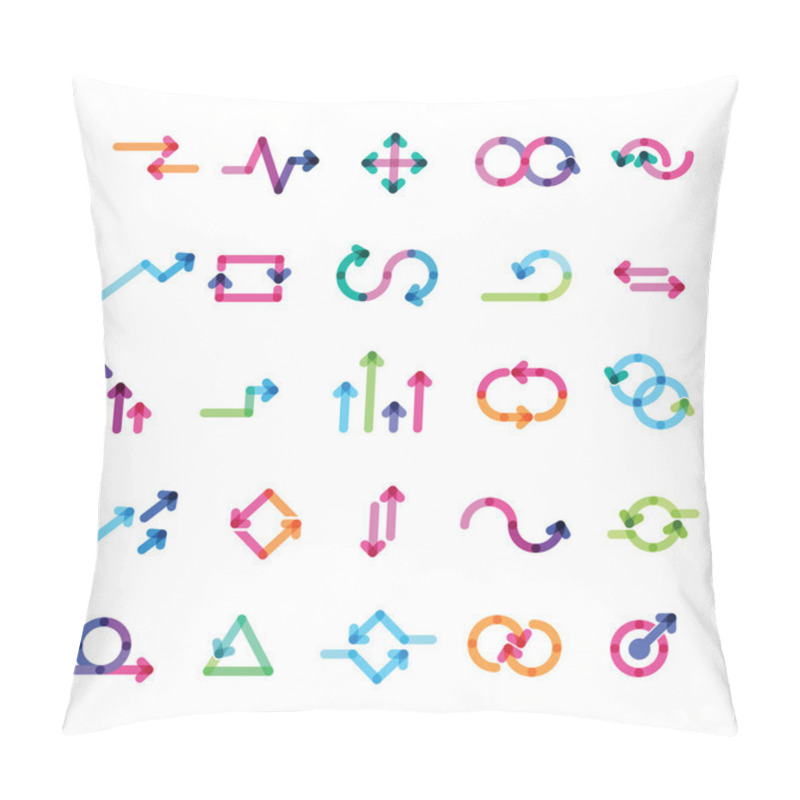 Personality  Set Of Arrows For Infographics Pillow Covers