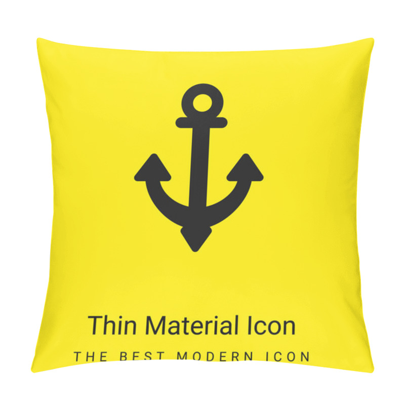 Personality  Anchor Minimal Bright Yellow Material Icon Pillow Covers