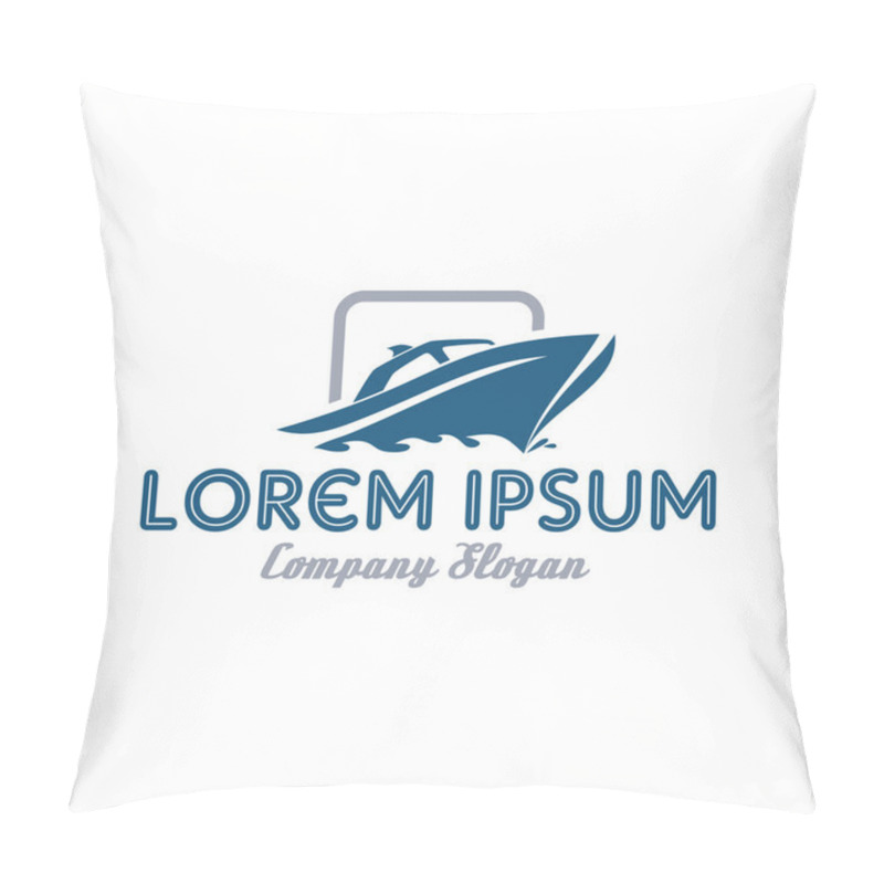 Personality  Yacht Boat Logo Template Pillow Covers