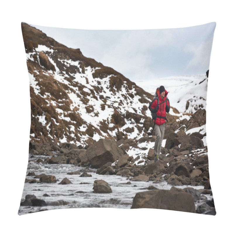 Personality  Hiking In Extreme Weather Pillow Covers