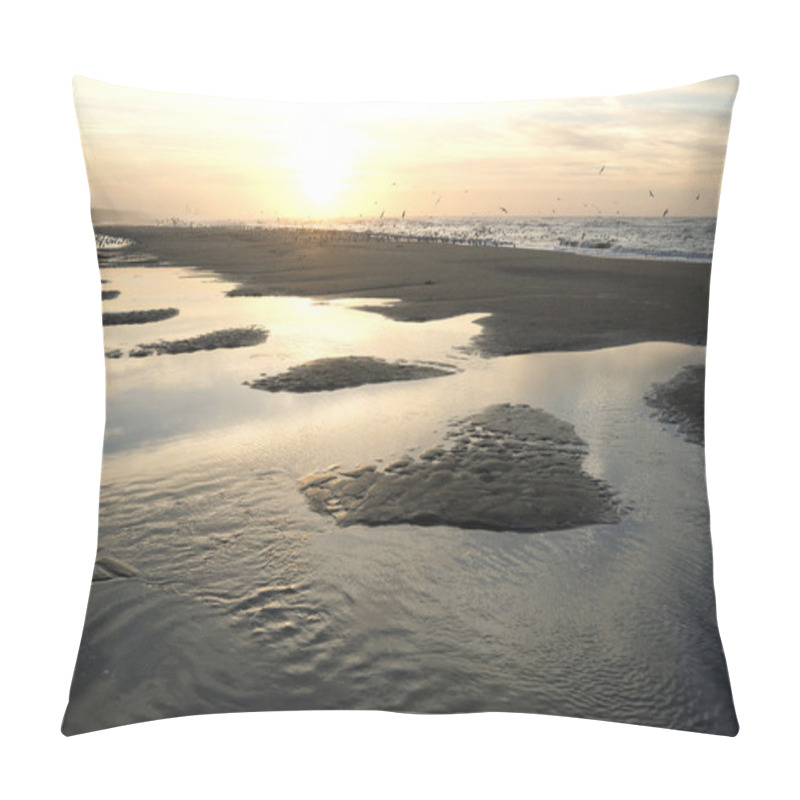 Personality  Sunset On The Beach.. Pillow Covers