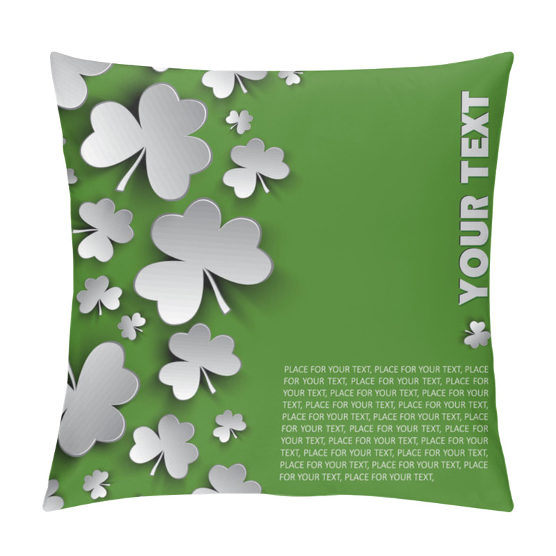 Personality  Irish Shamrock Leaves Background For Happy St. Patrick's Day Pillow Covers