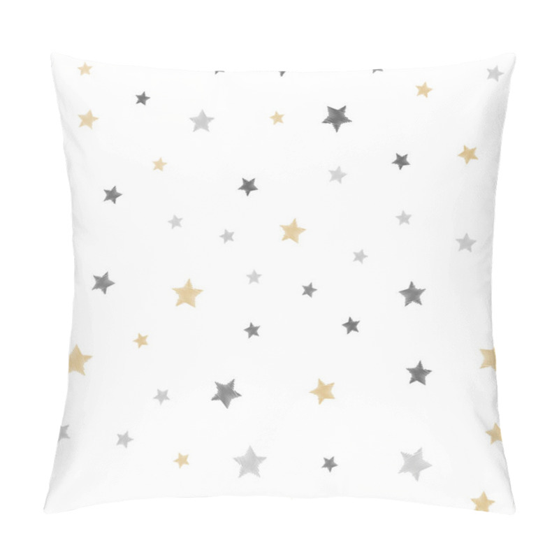 Personality  Seamless Pattern With Golden Stars On White Background. Vector. Pillow Covers