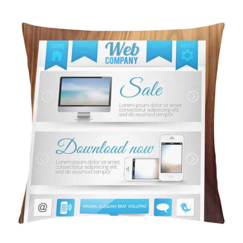 Personality  Website Templates Vector Illustration   Pillow Covers