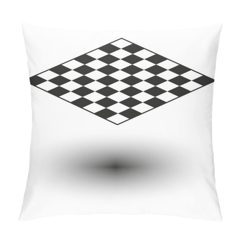 Personality  Floating Checkerboard Pattern. Isometric Perspective Grid. Black And White Chessboard Design. Subtle Shadow Effect. EPS 10. Pillow Covers