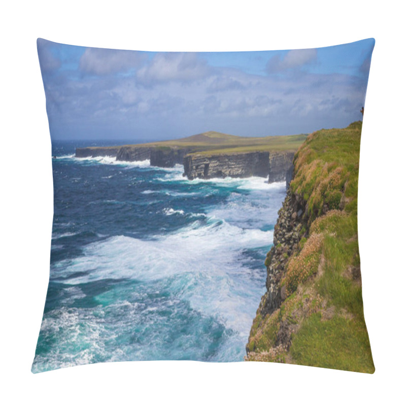 Personality  Wonderful Nature And Spectacular Place At Loop Head Lighthouse, Co Clare, Ireland Pillow Covers