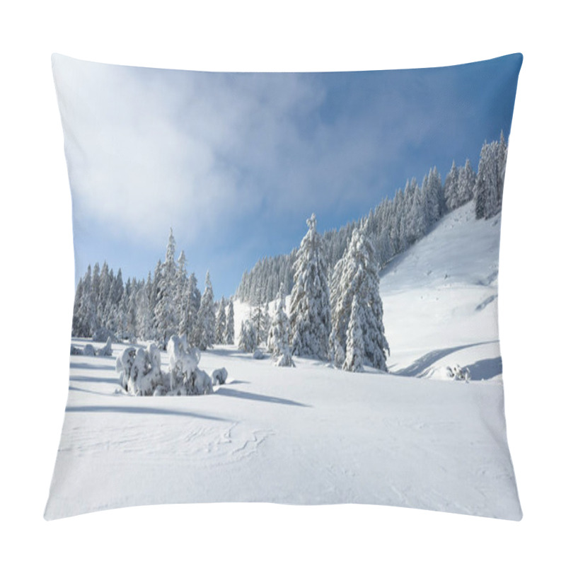 Personality  Tranquil Snowy Winter Landscape In The Bregenz Forest Mountains, Vorarlberg, Austria Pillow Covers