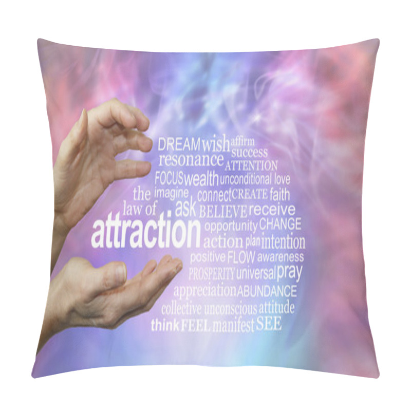 Personality  The Law Of Attraction Word Cloud  Pillow Covers