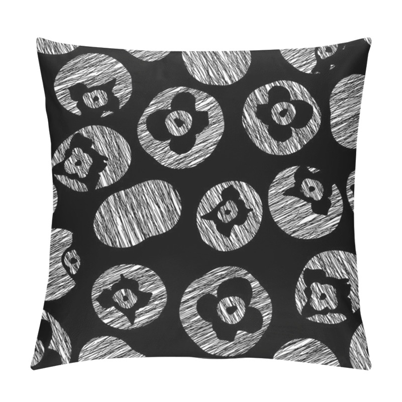 Personality  Seamless Persimmon Pattern. Fruit Background. Pillow Covers