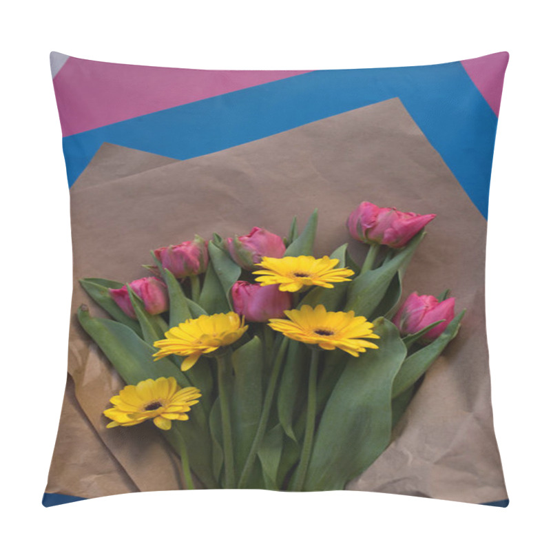 Personality  Tulips And Yellow Flowers Pillow Covers