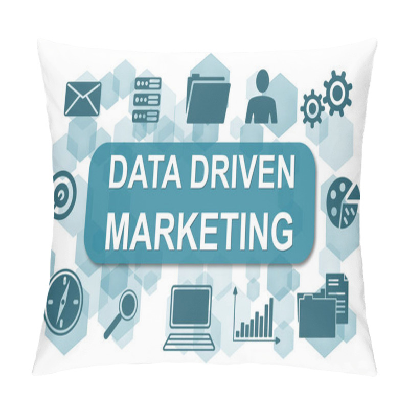 Personality  Illustration Of A Data Driven Marketing Concept Pillow Covers