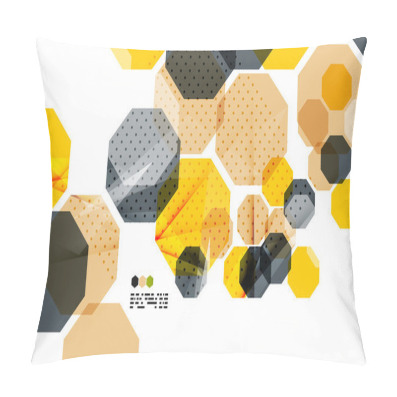 Personality  Bright Yellow Geometric Modern Design Template Pillow Covers