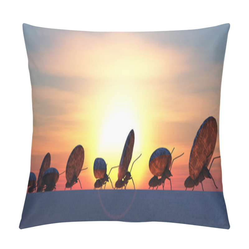 Personality  Concept Work, Team Of Ants Pillow Covers