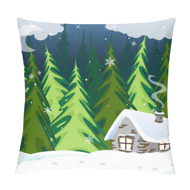 Personality  Old Brick House In The Winter Wood Pillow Covers