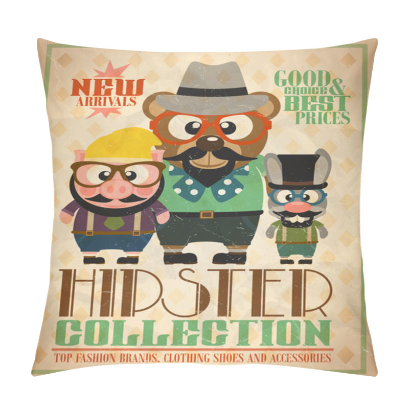 Personality  Hipster Collection ,animal Hipsters  Pillow Covers