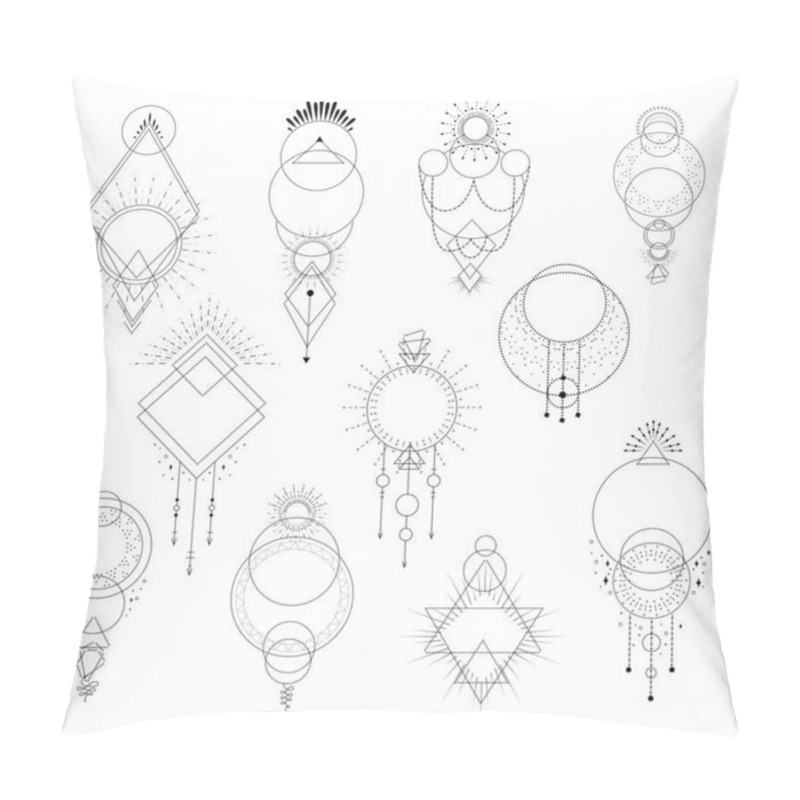 Personality  Magic Boho Vector Illustration On White Background. Mystery Design Elements. Tattoo And Logo Templates. Pillow Covers