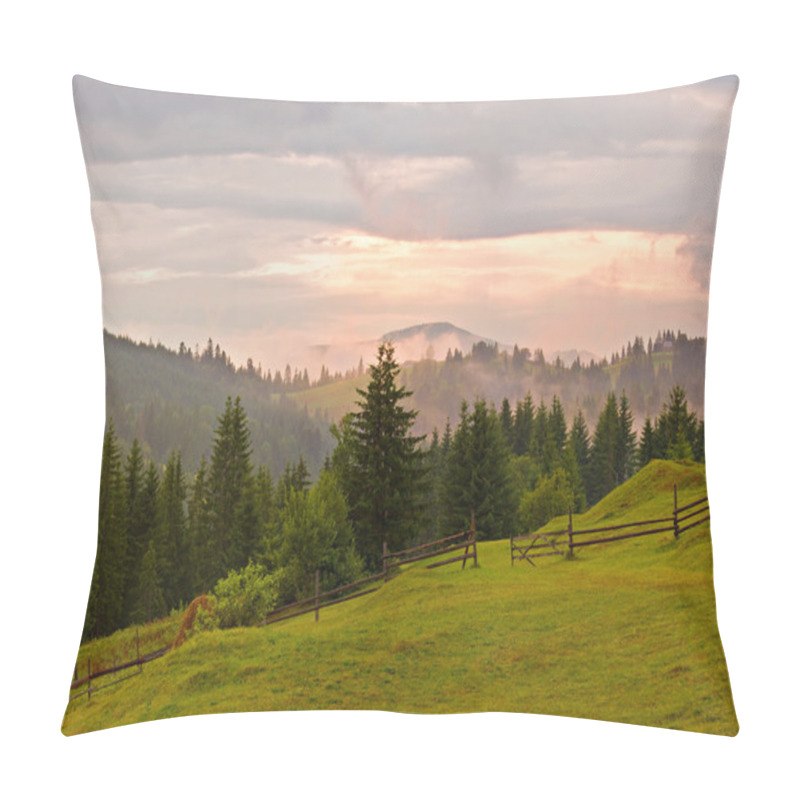 Personality  Autumn Morning Mountain View Pillow Covers