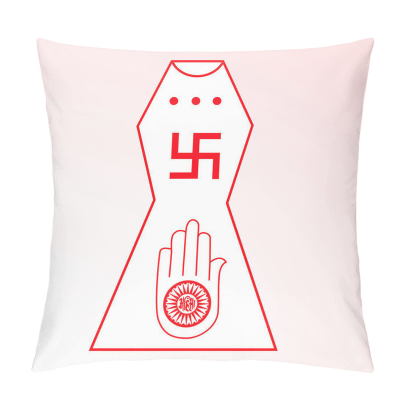 Personality  Illustration Of Lord Mahavira For Mahavir Jayanti Pillow Covers