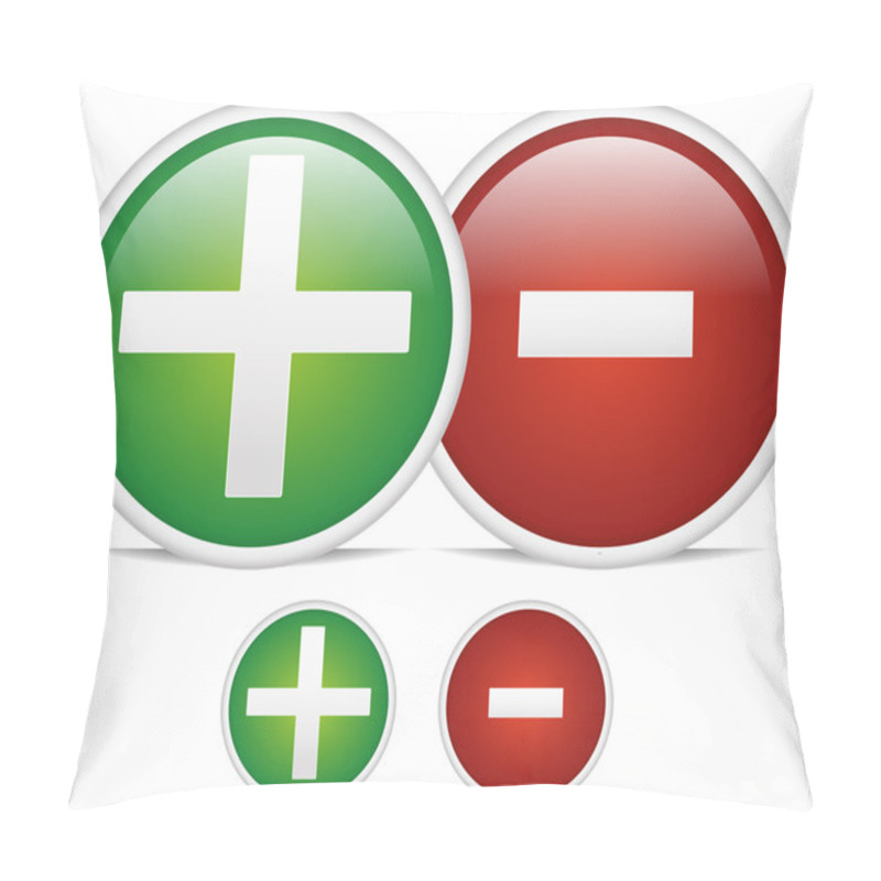 Personality  Plus, Minus Sign Pillow Covers