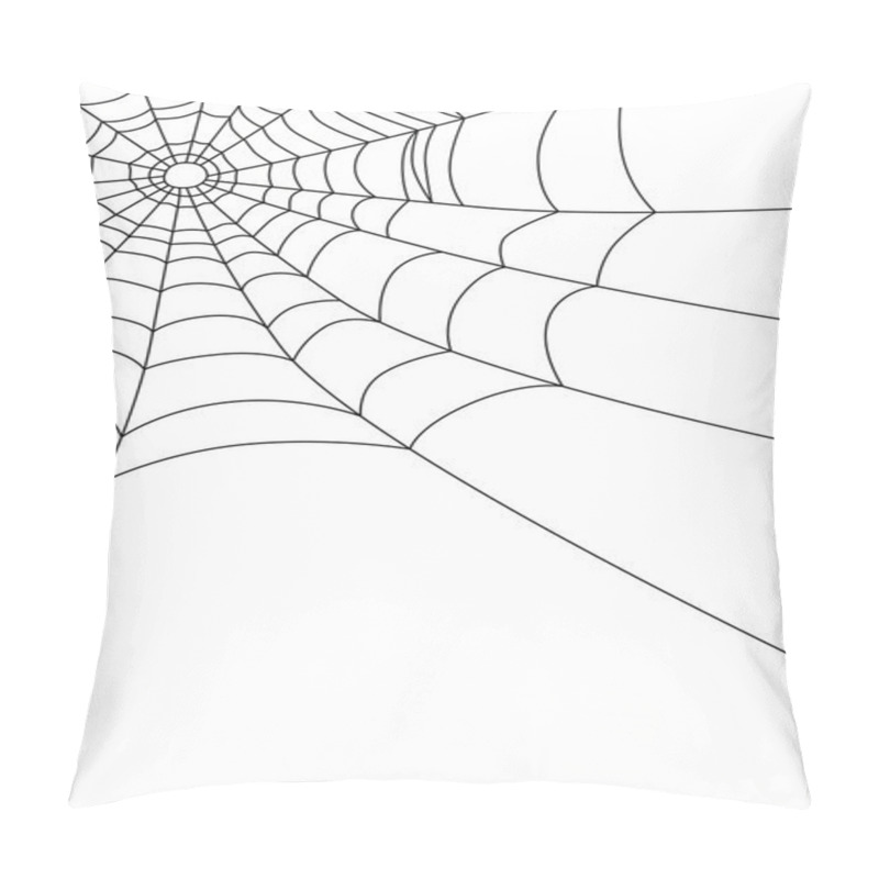 Personality  Spider Web Isolated On White, Vector Pillow Covers