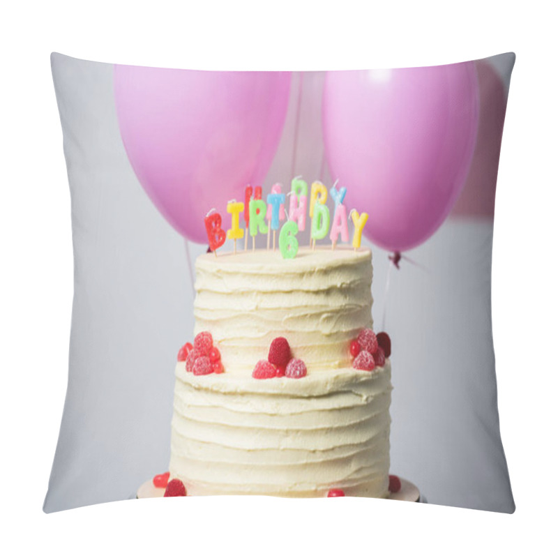 Personality  Birthday Cake With Number Six Pillow Covers