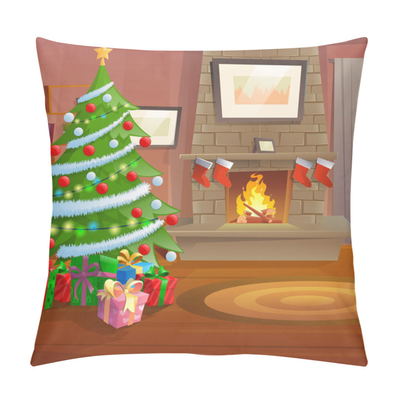 Personality  The Living Room Is Decorated Christmas Pillow Covers