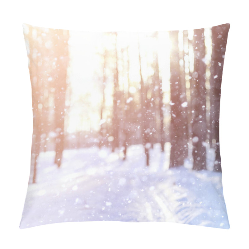 Personality  Winter Landscape Snow Covered Expanses. A Park In The Winter In  Pillow Covers