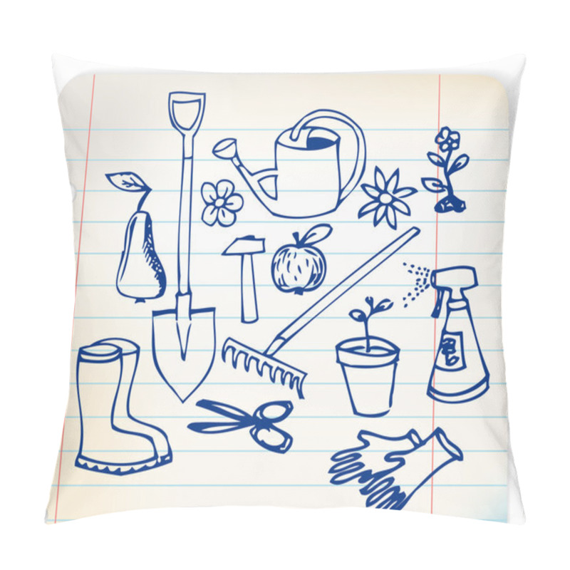 Personality  Garden Doodle Illustration Collection Pillow Covers