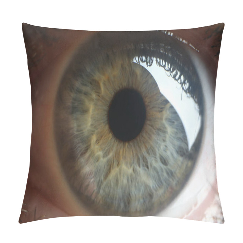 Personality  Wide Open Eye Of Grey Blue Colour Pillow Covers